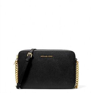 Micheal Kors Jet Set Large Saffiano Leather Crossbody Bag NWT